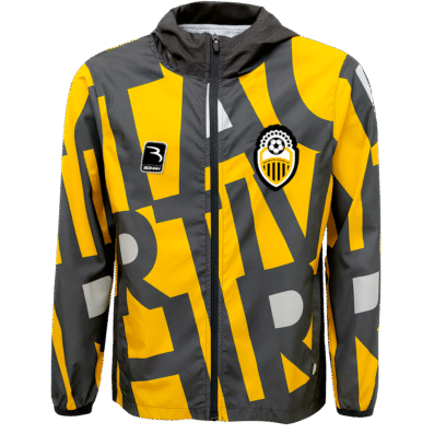 Chaqueta Cortaviento Gris con Amarillo